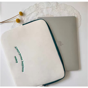 Geantă pentru laptop din bumbac cu fermoar, mâner de purtare, pentru activități extracurriculare, stil simplu