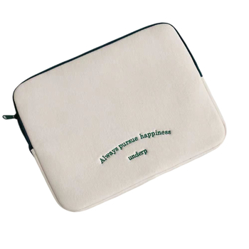 Geantă pentru laptop din bumbac cu fermoar, mâner de purtare, pentru activități extracurriculare, stil simplu