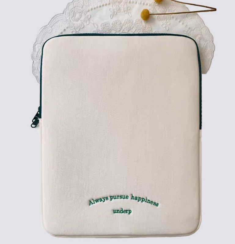 Geantă pentru laptop din bumbac cu fermoar, mâner de purtare, pentru activități extracurriculare, stil simplu