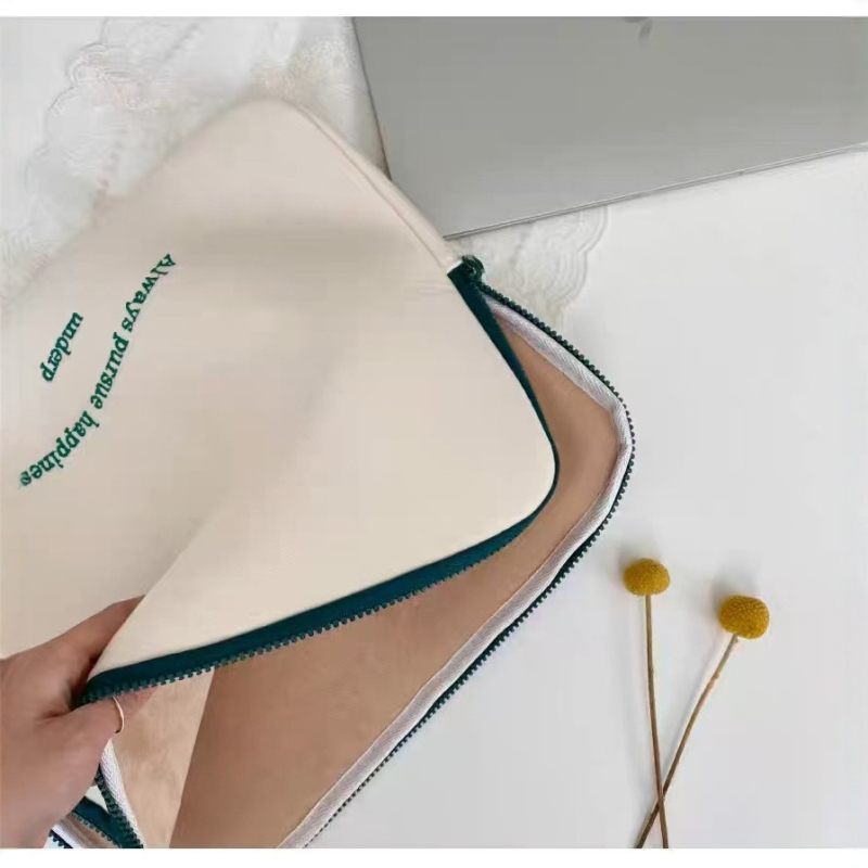 Geantă pentru laptop din bumbac cu fermoar, mâner de purtare, pentru activități extracurriculare, stil simplu