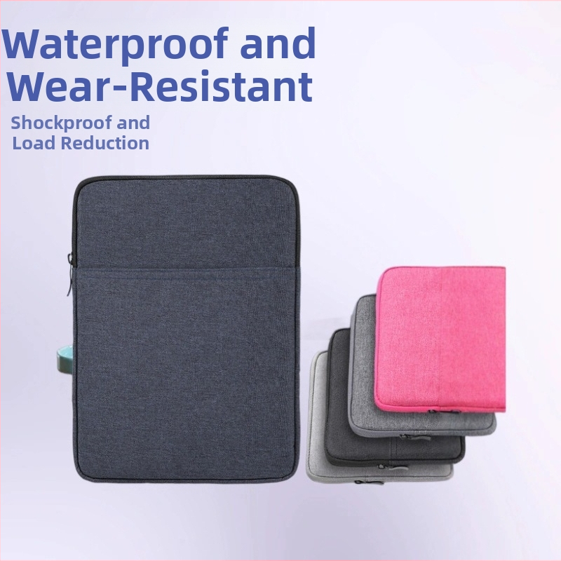 Taška/obal na tabletu a notebook, pre 10,5-palcové tablety a 10-palcové notebooky, polyester s flanelovou podšívkou, jednofarebný, unisex, mestský minimalistický štýl