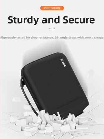 XFJI Taška na tablet s pevným púzdrom, Oxford látka, protiseizmická ochrana, rozšíriteľná kapacita, flanelová podšívka