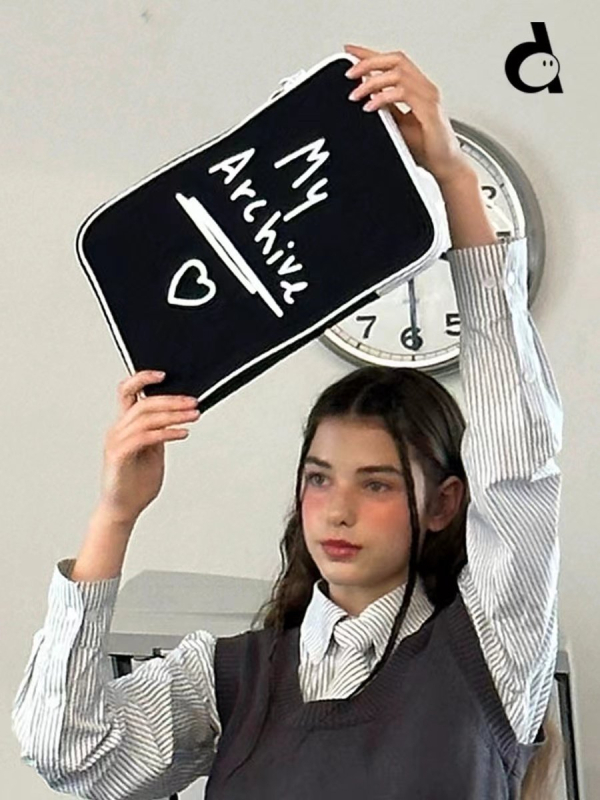 Weitao unisex zaštitna torbica za tablet, poliester, uzorak slova, podstava poliester