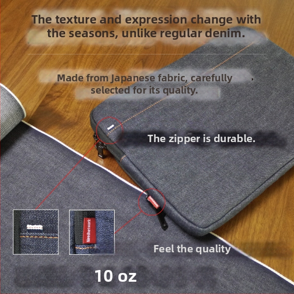 Denim taška na tablet s veľkou kapacitou, multifunkčná, polyesterová podšívka — unisex, jeseň 2023