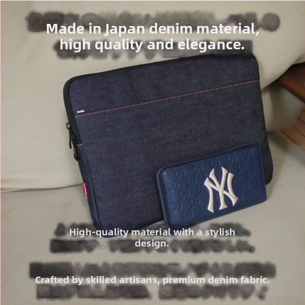 Denim taška na tablet s veľkou kapacitou, multifunkčná, polyesterová podšívka — unisex, jeseň 2023