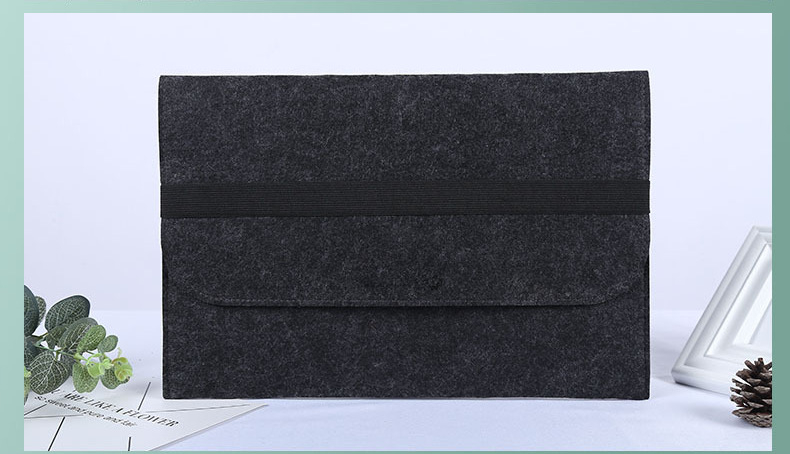 Husă din fetru pentru tabletă, cu căptușeală respirabilă și rezistentă la uzură, model în dung, stil de călătorie