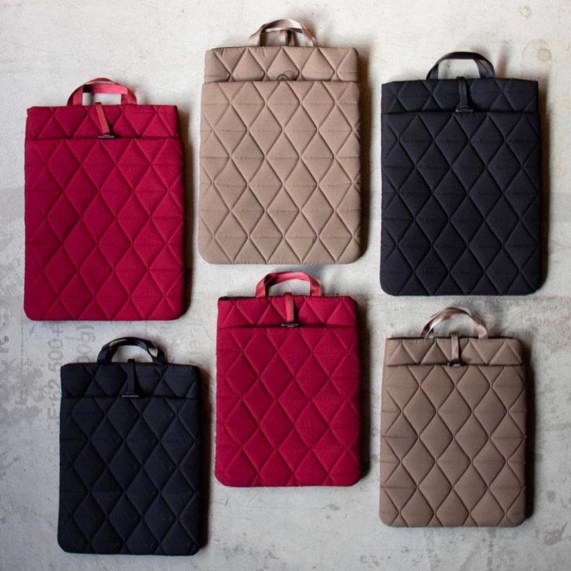 Geantă pentru tabletă cu model romb — ultra-ușoară, rezistentă la uzură, anti-cădere, material din bumbac, unisex, posibilitate etichetare privată