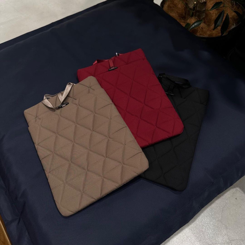 Geantă pentru tabletă cu model romb — ultra-ușoară, rezistentă la uzură, anti-cădere, material din bumbac, unisex, posibilitate etichetare privată