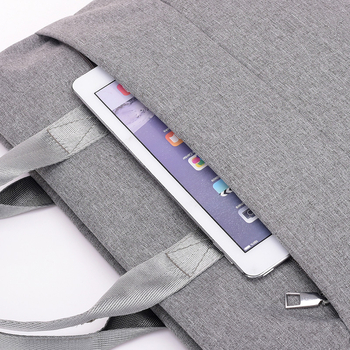 Geantă de afaceri pentru laptop din Oxford, unisex, cu buzunare interioare, închidere cu fermoar, mâner moale