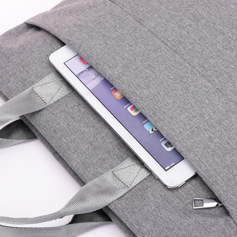 Geantă de afaceri pentru laptop din Oxford, unisex, cu buzunare interioare, închidere cu fermoar, mâner moale