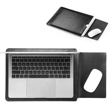 Husă pentru laptop din piele de vită, închidere cu capac, buzunar intern pentru calculator, impermeabilă, model 9407