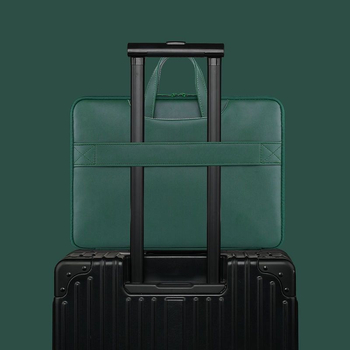 PU ādas datora soma – ūdensizturīga un triecienizturīga, rāvējslēdzēja atvērums, iekšējie kabatiņi telefoniem, ID, klēpjdatoram un kamerai, korejiešu stils, zaķa raksts