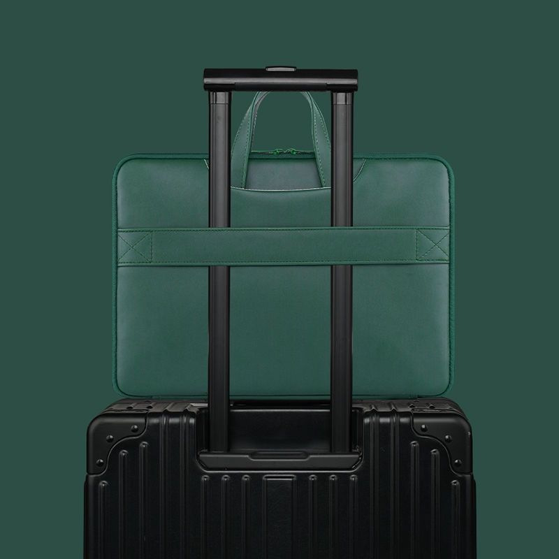 PU ādas datora soma – ūdensizturīga un triecienizturīga, rāvējslēdzēja atvērums, iekšējie kabatiņi telefoniem, ID, klēpjdatoram un kamerai, korejiešu stils, zaķa raksts