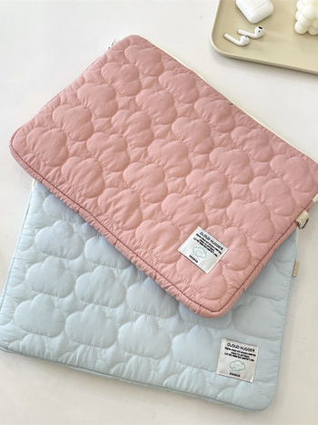 Bu yi Geantă pentru tabletă cu broderie de nori, poliester, stil stradal, primăvara 2025