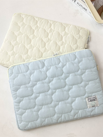 Bu yi Geantă pentru tabletă cu broderie de nori, poliester, stil stradal, primăvara 2025