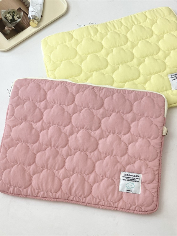 Bu yi Geantă pentru tabletă cu broderie de nori, poliester, stil stradal, primăvara 2025