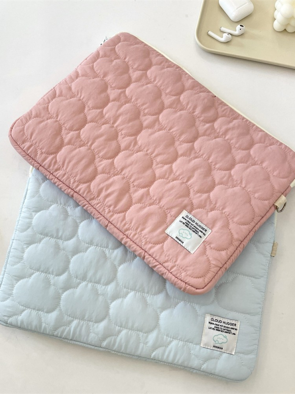 Bu yi Geantă pentru tabletă cu broderie de nori, poliester, stil stradal, primăvara 2025