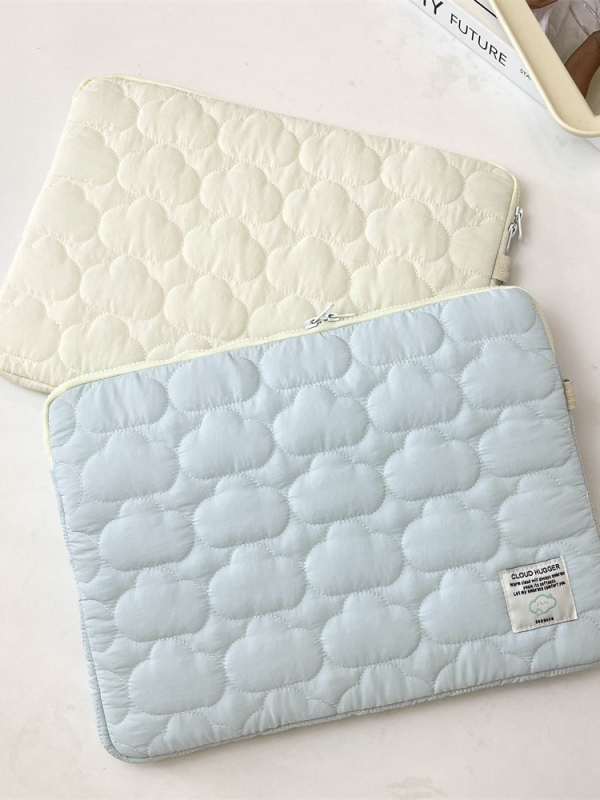 Bu yi Geantă pentru tabletă cu broderie de nori, poliester, stil stradal, primăvara 2025