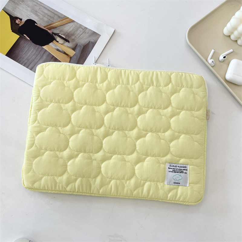 Bu yi Geantă pentru tabletă cu broderie de nori, poliester, stil stradal, primăvara 2025