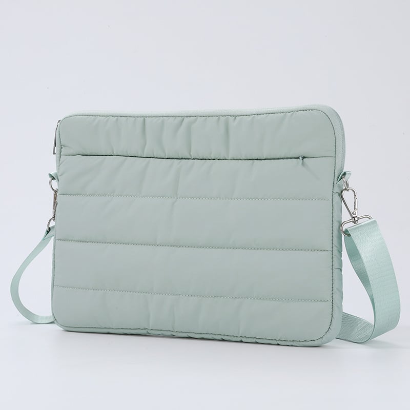 Geantă de laptop crossbody pentru călătorii - broderie tip quilting, nailon, impermeabilă, antișoc, ușoară, unisex, primăvara 2025