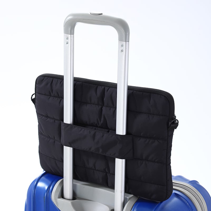 Geantă de laptop crossbody pentru călătorii - broderie tip quilting, nailon, impermeabilă, antișoc, ușoară, unisex, primăvara 2025