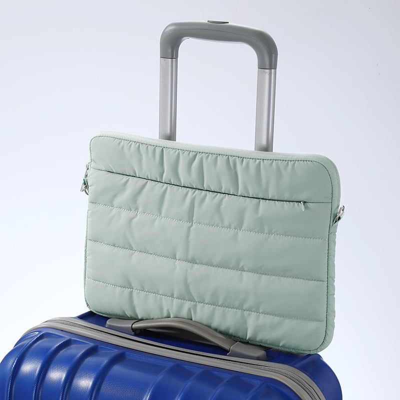 Geantă de laptop crossbody pentru călătorii - broderie tip quilting, nailon, impermeabilă, antișoc, ușoară, unisex, primăvara 2025