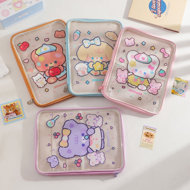 PVC torbica za tablet s dizajnom anime, podstava od poliestera, pogodna za pohranu