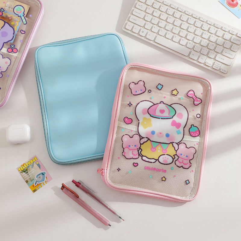 PVC torbica za tablet s dizajnom anime, podstava od poliestera, pogodna za pohranu