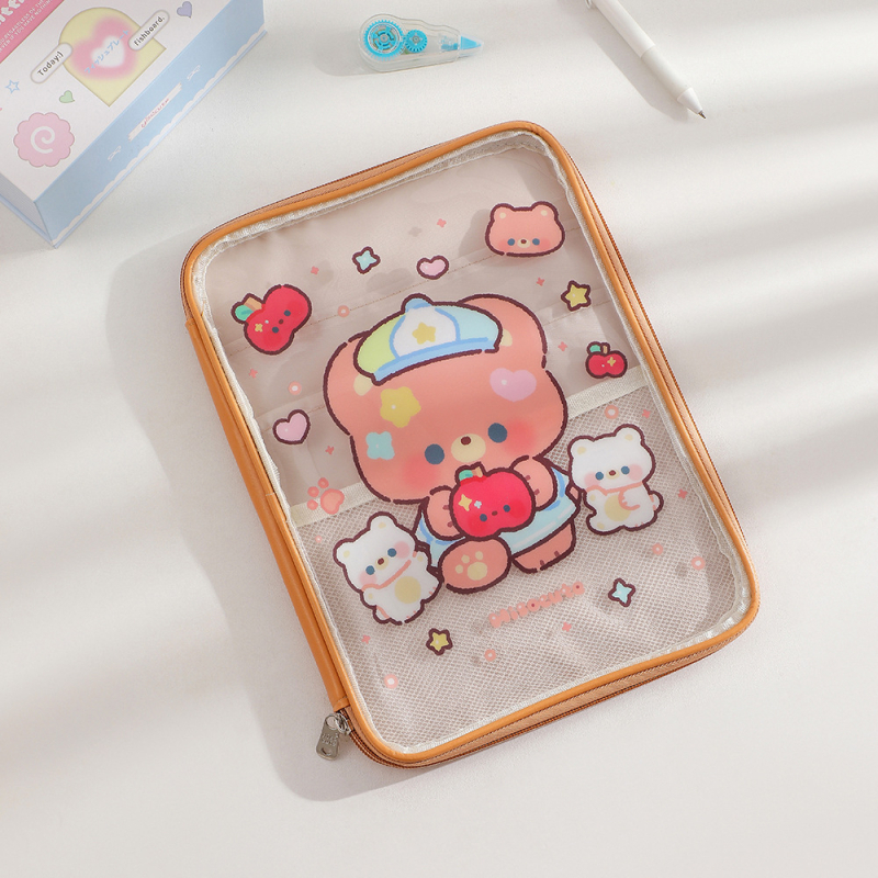 PVC torbica za tablet s dizajnom anime, podstava od poliestera, pogodna za pohranu