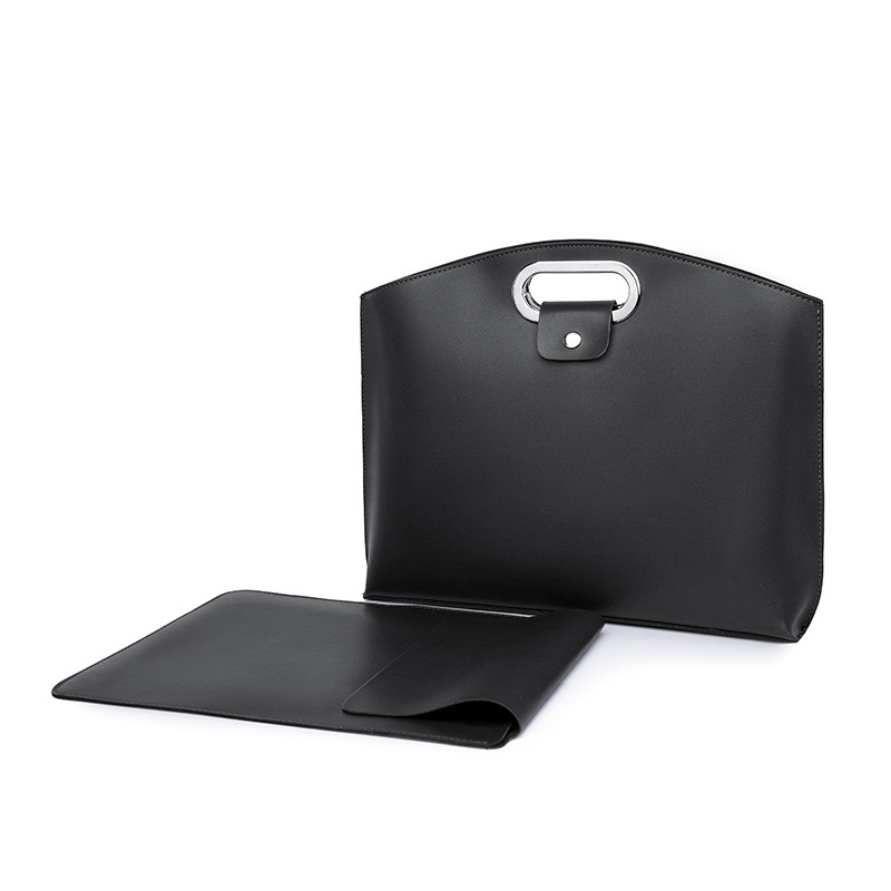 Geantă de afaceri Zhongzhuo din PU pentru tabletă și laptop — model solid, fără căptușeală, potrivită pentru călătoriile de afaceri