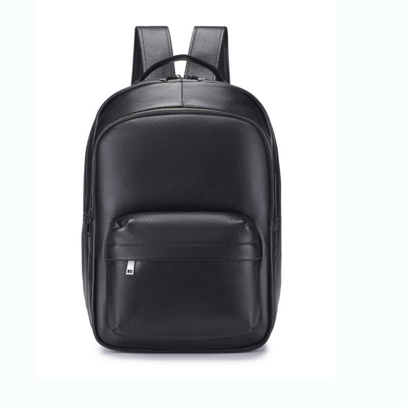 Rucsac din piele naturală, stil urban minimalist, potrivit pentru călătoriile de afaceri, compatibil cu laptopuri, bretele de umăr curvate, Yellow Denim