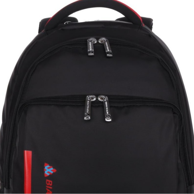 Nylon hátizsák laptophoz, vízálló felület, cipzáras zárás, rekesz laptop, zsebek telefon/ID, kompatibil notebook/tablet