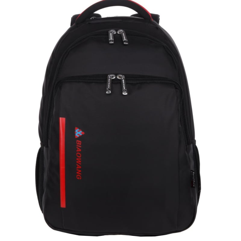 Nylon hátizsák laptophoz, vízálló felület, cipzáras zárás, rekesz laptop, zsebek telefon/ID, kompatibil notebook/tablet