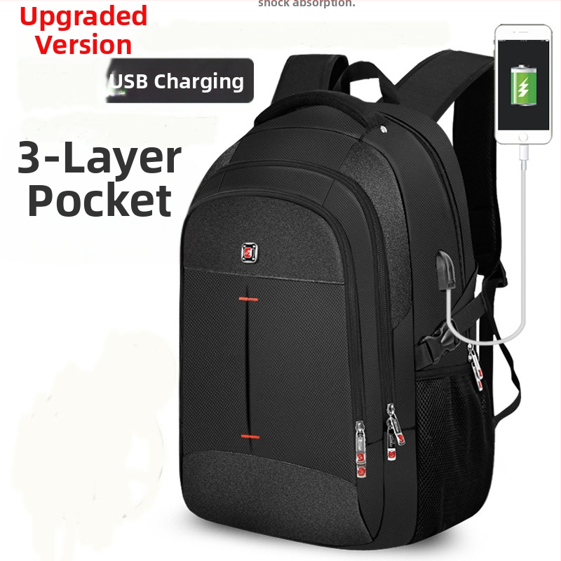 Kuprinė nešiojamam kompiuteriui su skyriaus kišene, Oxford audinys, atsparus vandeniui, patvarus, dvigubi petnešos