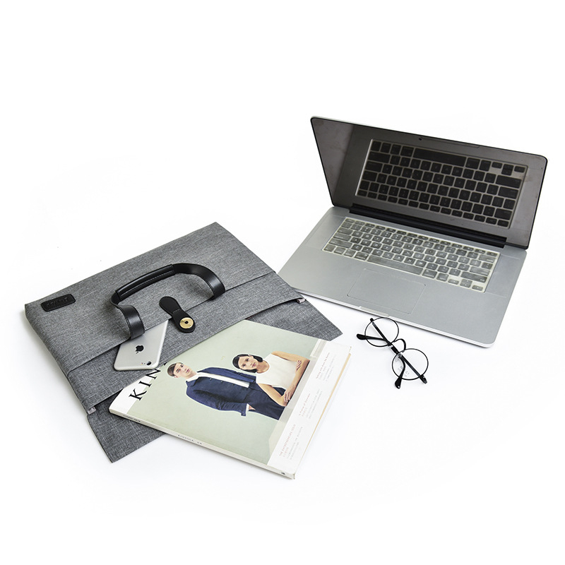 Laptoptáska belső béléssel, Koreai-stílusú egyszerű üzleti táska, Oxford anyagból, cipzáras nyitás, vízálló és kopásálló