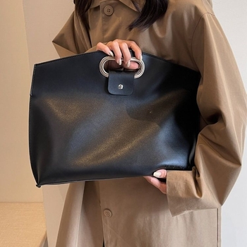 Geantă de birou pentru naveta zilnică, capacitate mare, din poliester cu căptușeală PU, primăvara 2025, geantă pentru laptop pentru bărbați