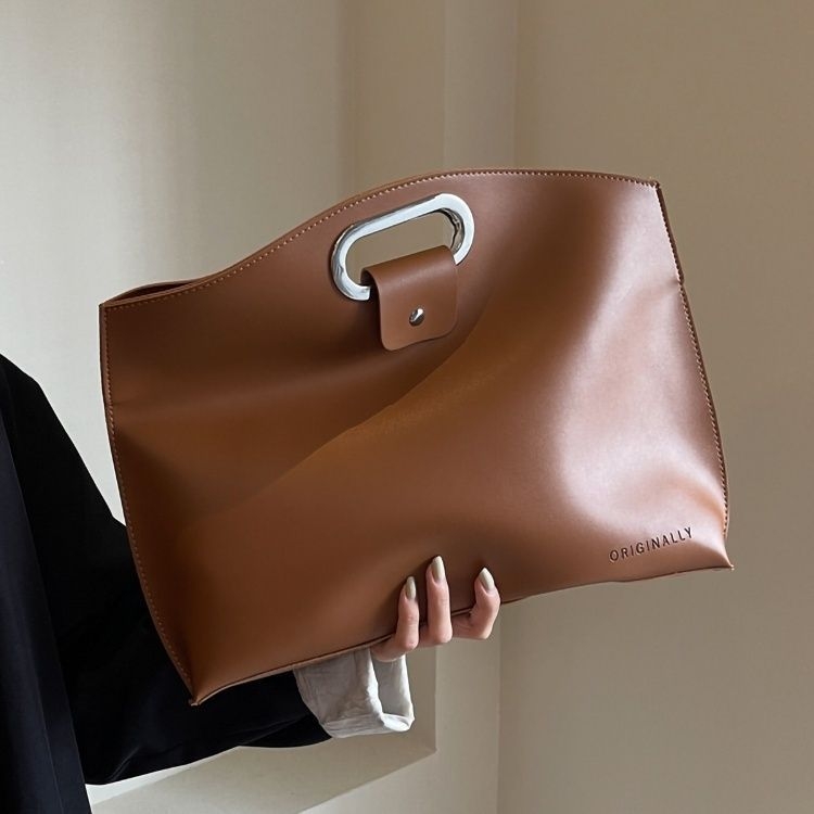 Geantă de birou pentru naveta zilnică, capacitate mare, din poliester cu căptușeală PU, primăvara 2025, geantă pentru laptop pentru bărbați