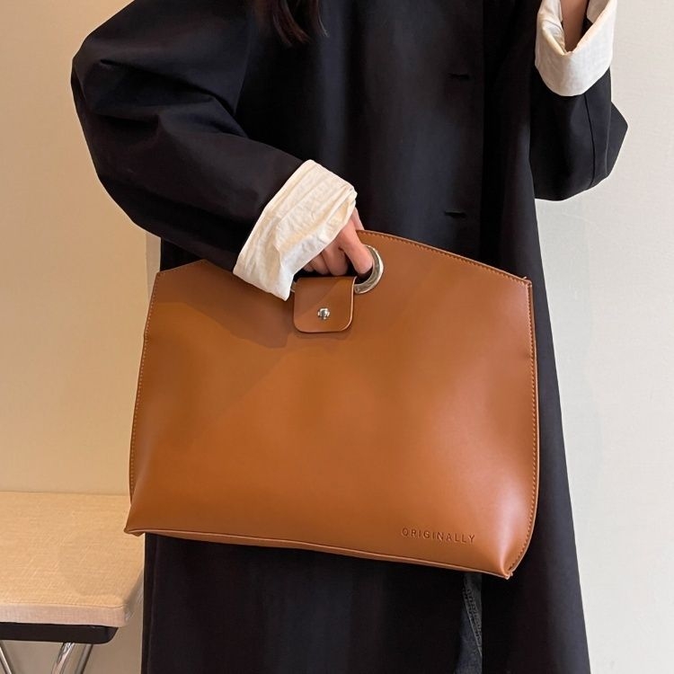 Geantă de birou pentru naveta zilnică, capacitate mare, din poliester cu căptușeală PU, primăvara 2025, geantă pentru laptop pentru bărbați