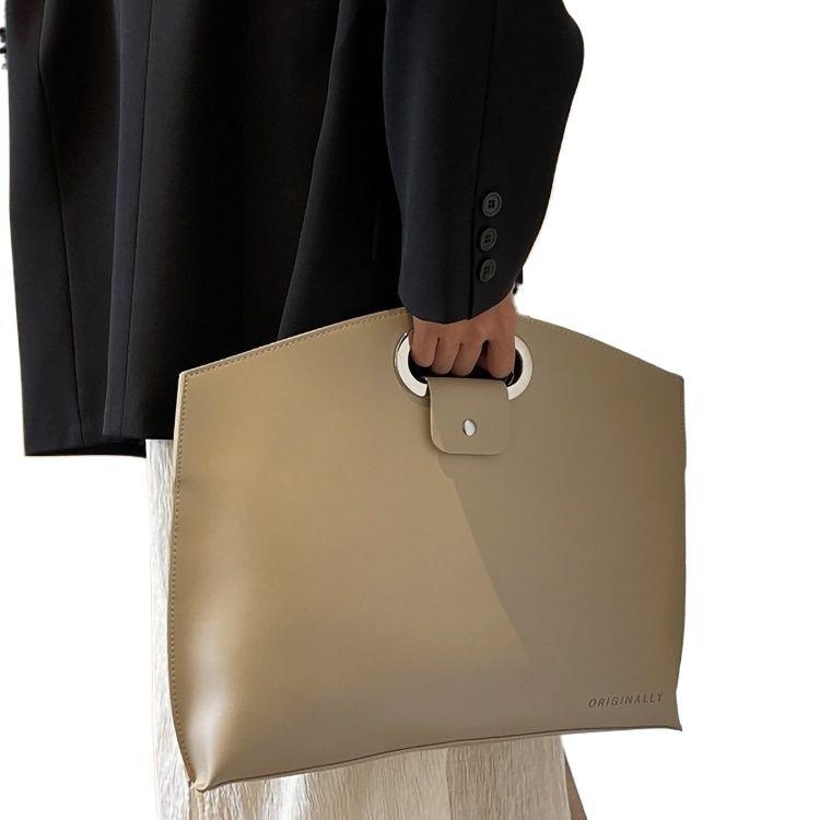 Geantă de birou pentru naveta zilnică, capacitate mare, din poliester cu căptușeală PU, primăvara 2025, geantă pentru laptop pentru bărbați