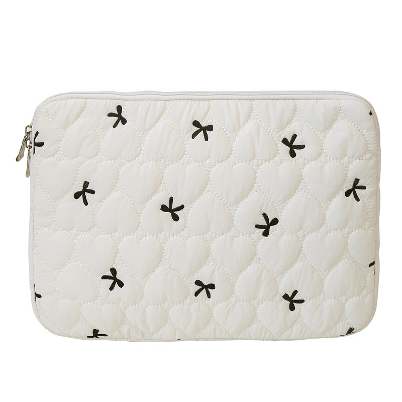 Husă pentru laptop – ultra-ușoară, rezistentă la șocuri, din nylon, model carouri, căptușeală poliester, pentru femei