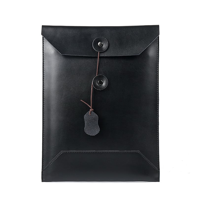 Unisex odinė rankinė nešiojamam kompiuteriui ir planšetiniam kompiuteriui, verslo stilius, modelis 3069, atidarymas juostelėmis, galvijų oda