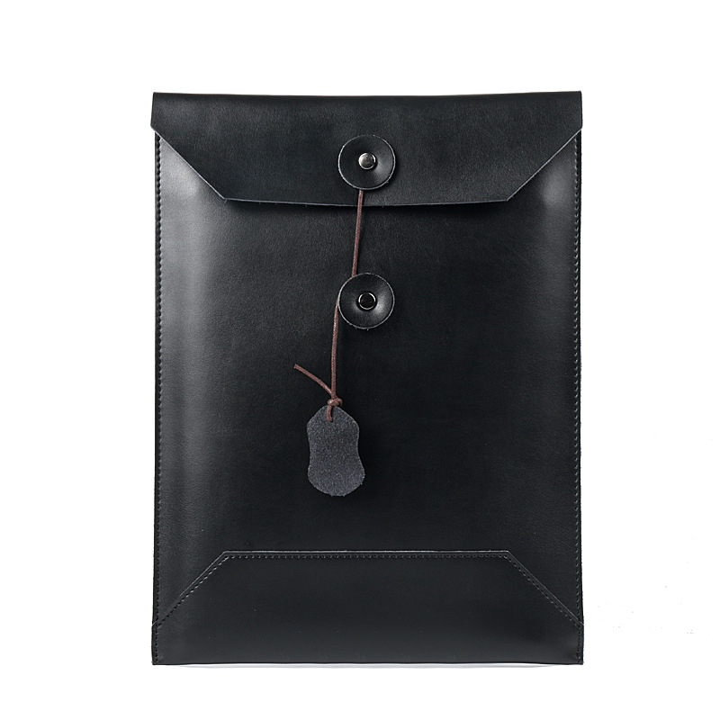 Unisex odinė rankinė nešiojamam kompiuteriui ir planšetiniam kompiuteriui, verslo stilius, modelis 3069, atidarymas juostelėmis, galvijų oda