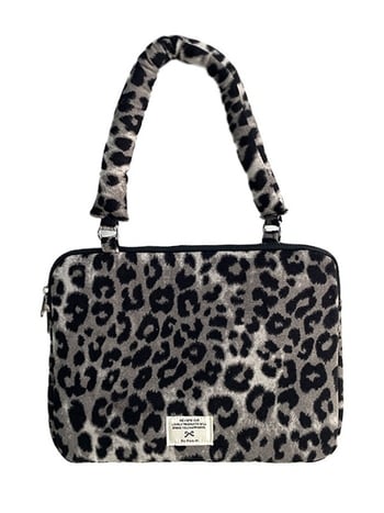 Jednoramenná taška na notebook, leopardí vzor, nylon, polyesterová podšívka, ultra ľahká, na ukladanie iPad/tablet a notebooku.