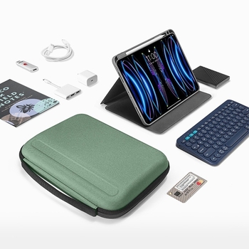 Carcasă protecție pentru iPad Pro, husă EVA dură, rezistentă la cutremure, căptușeală din poliester, lansare vară 2024, Samdo