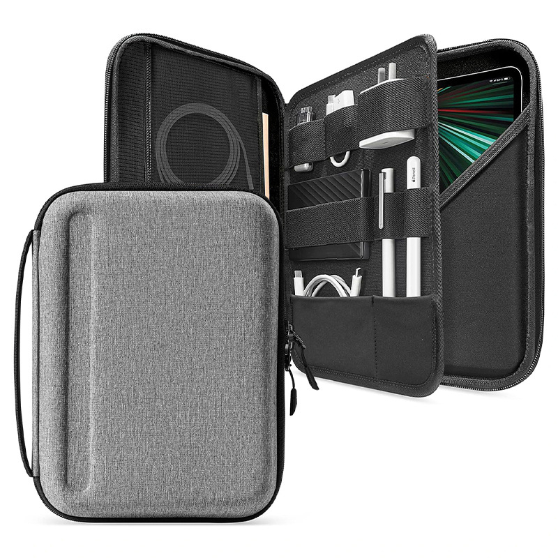 Carcasă protecție pentru iPad Pro, husă EVA dură, rezistentă la cutremure, căptușeală din poliester, lansare vară 2024, Samdo