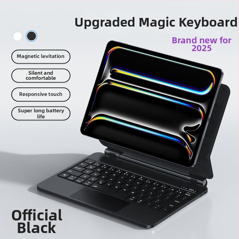Vezeték nélküli Bluetooth billentyűzet háttérvilágítással érintéses gépeléshez iPad Pro 12,9", Air 4/5/6 és Pro 11-hez, mágneses lebegő dizájn