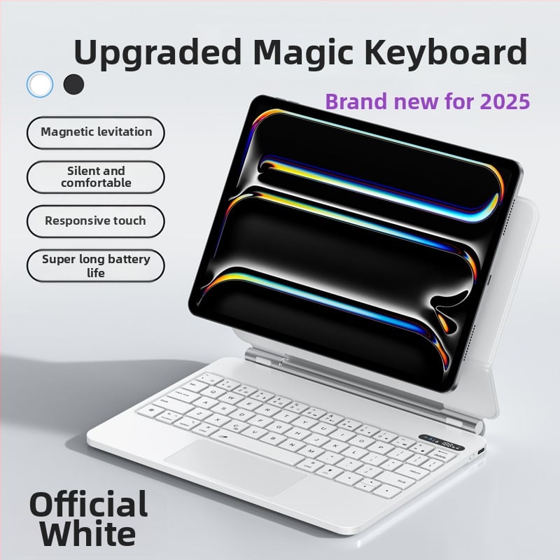 Vezeték nélküli Bluetooth billentyűzet háttérvilágítással érintéses gépeléshez iPad Pro 12,9", Air 4/5/6 és Pro 11-hez, mágneses lebegő dizájn