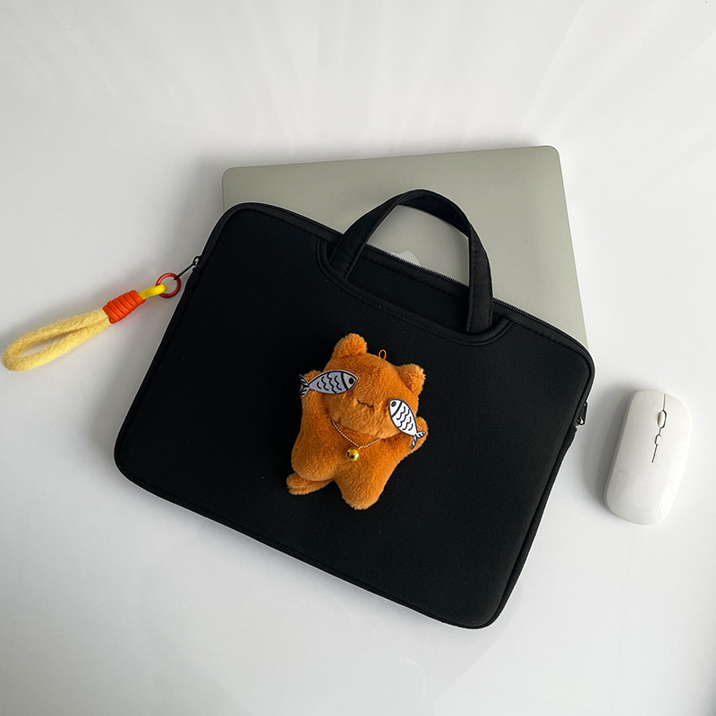 Taška na notebook s protišokovou ochranou, polyester, vzor zvierat v karikatúrnom štýle, priedušná a odolná voči opotrebeniu, ľahká pre ženy