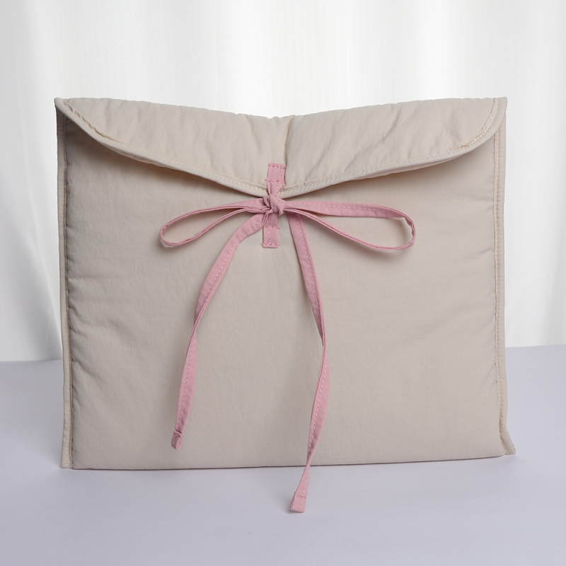 Geantă cu curea funda pentru laptop și tabletă, impermeabilă, ultra-ușoară, cu căptușeală din nailon, stil balet, pentru femei