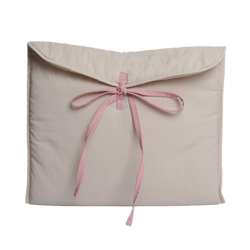 Geantă cu curea funda pentru laptop și tabletă, impermeabilă, ultra-ușoară, cu căptușeală din nailon, stil balet, pentru femei